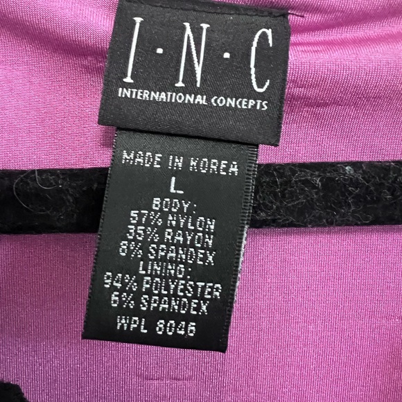 INC International Concepts Pink and Black Lace Top, Size L - Picture 2 of 2